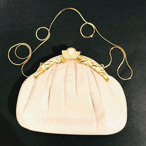 Ashneil Handbags - ASNHEIL Snakeskin Bag Gold Chain Vintage Marble